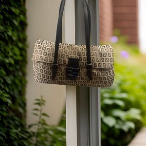 EUC Fendi unique cloth handbag